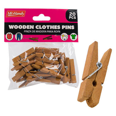 mr. handy wooden clothes pins - - 1.37in -- 48 per case