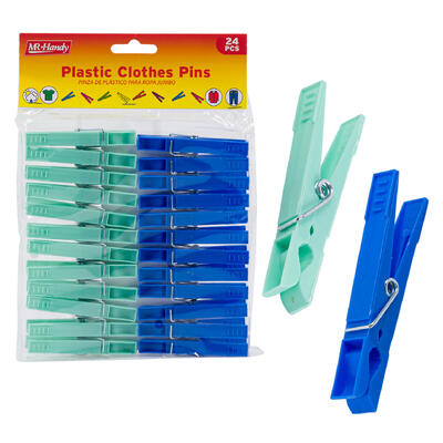mr. handy clothes pins - assorted colors -- 60 per case