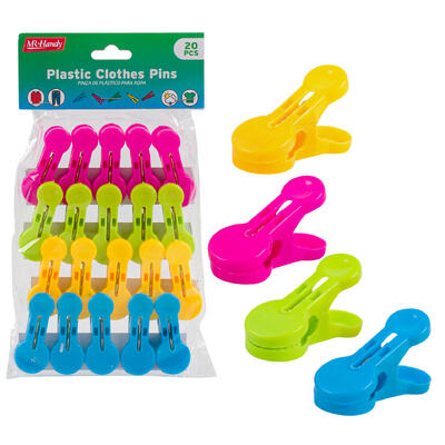 mr. handy plastic clothes pins - 48 pack - -- 48 per case