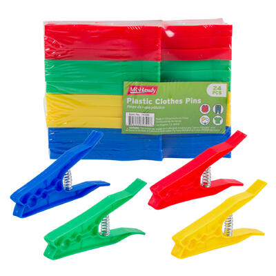 mr. handy plastic clothes pins - - bulk -- 48 per case