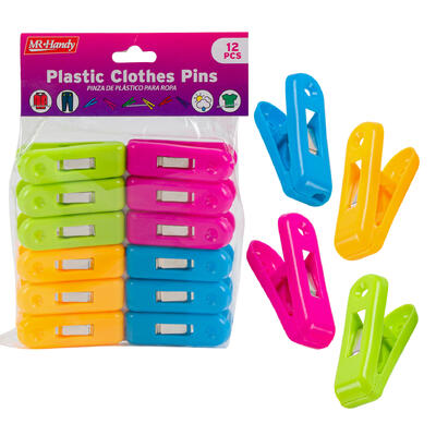 mr. handy clothes pins - assorted colors -- 48 per case