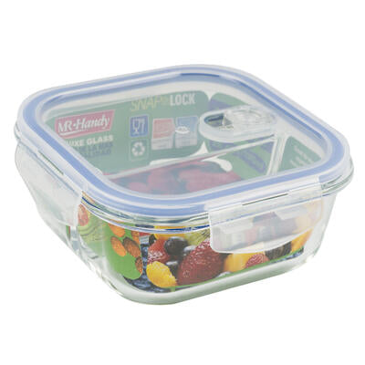 mr. handy 2- section food containers - 26oz -- 24 per case