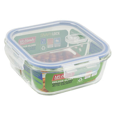 mr. handy 2 section food containers - 38oz -- 12 per case