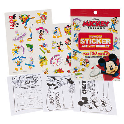mickey and friends 100pc reward stickers booklet -- 24 per case