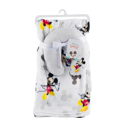 mickey mouse blanket with neck pillow - 30x36 -- 6 per box