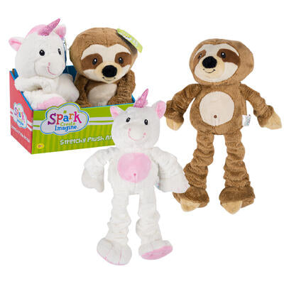 stretchy animal plush toys - 14 - 2 assortments - bulk -- 2 per case