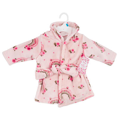 zak and zoey hooded baby robes - rainbow - 0-9m - bulk -- 48 per case