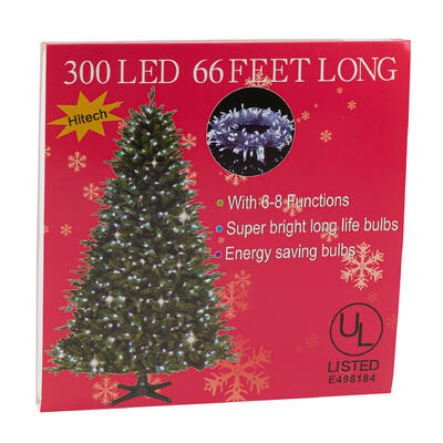 multi-colored 300 led lights - 66ft - - -- 24 per case