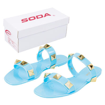 steward lady sandals - blue - 6-11 - bulk -- 18 per case