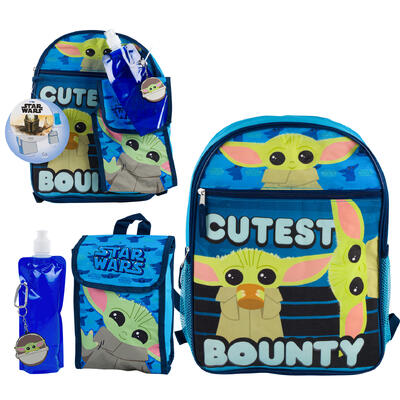 star wars baby yoda 5pc backpack set -- 12 per case