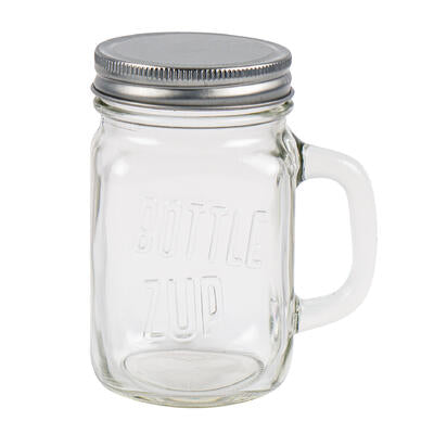 mason jars w/lid & handle - 9oz - -- 36 per case