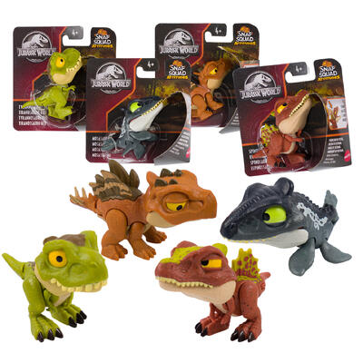 jurassic world snap squad figurines - assorted -- 4 per case