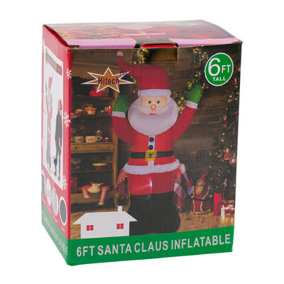 inflatable standing santa - 6ft -- 18 per case