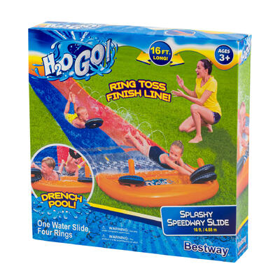 bestway h20go! splashy speedway slide - 16ft -- 6 per case