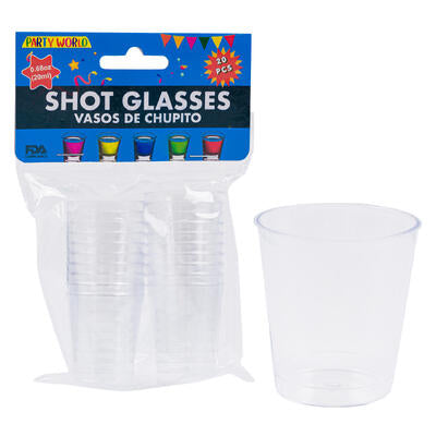 plastic shot cups - 0.68oz - -- 72 per case