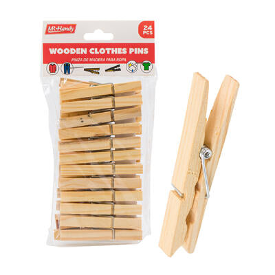 mr. handy wooden clothes pins - -- 48 per case