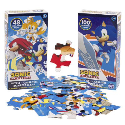 sonic the hedgehog puzzles - 48pc and 100pc -- 6 per case