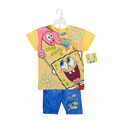 sponge bob squarepants 2pc t-shirt and shorts set -- 48 per case