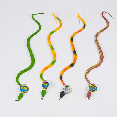 rubber play snakes - 10 assorted colors -- 216 per case