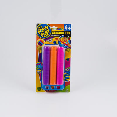 3pc sensory stress relief toy tubes - - -- 80 per case