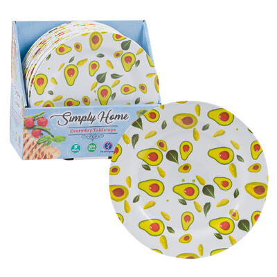 simply home salad plates - avocado design -- 24 per case