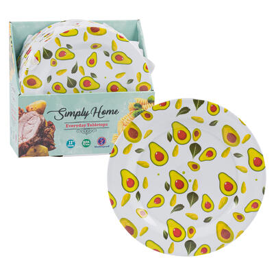 simply home dinner plate with avocado design - 11.5 inch -- 24 per case