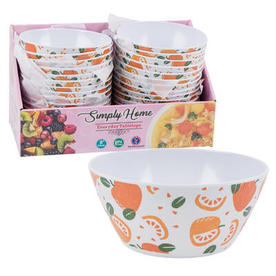 simply home bowls - oranges design -- 24 per case