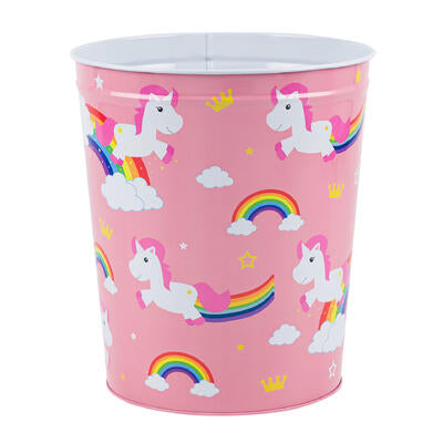 unicorn and rainbow trash can - 9qts -- 18 per case