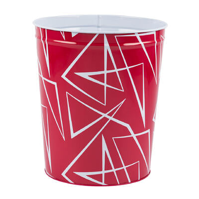 red and white lines trash cans - 9qt -- 18 per case