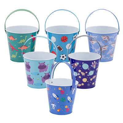tin bucket for boys with handle - 1.1qt -- 24 per case