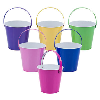 tin buckets with handle 1.1qt - - -- 24 per case