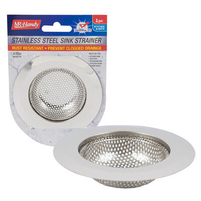 mr. handy stainless steel sink strainers - 4.52 inch -- 72 per case