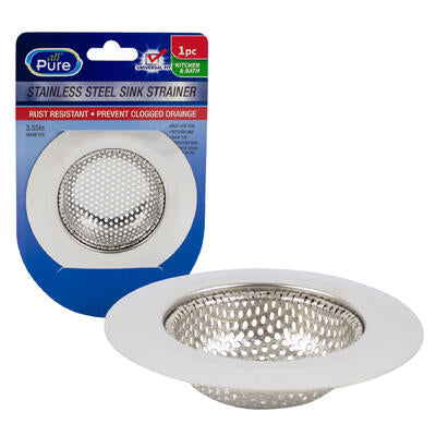 all pure stainless steel sink strainers - 3.55 in -- 72 per case