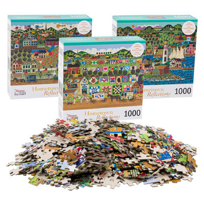 1000pc hometown reflections puzzles - assorted -- 6 per case