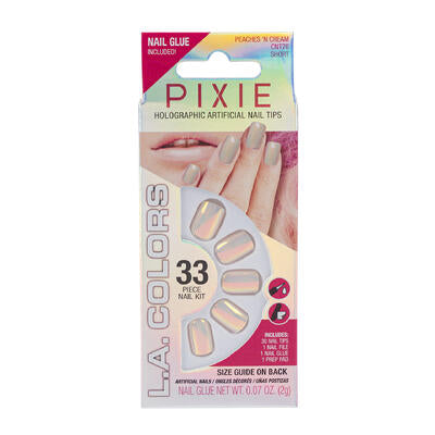 pixie peaches n cream nail kit - 33pc -- 144 per case