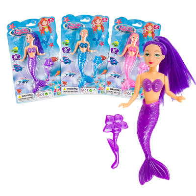 mermaid dolls - 6 inch - assorted colors - bulk -- 72 per case