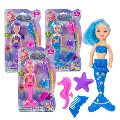 mermaid dolls - 6 - 3 assortments -- 48 per case