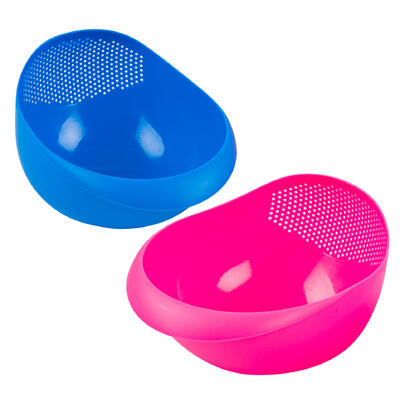 plastic colanders - 10x8 - 2 assortments - bulk -- 48 per case