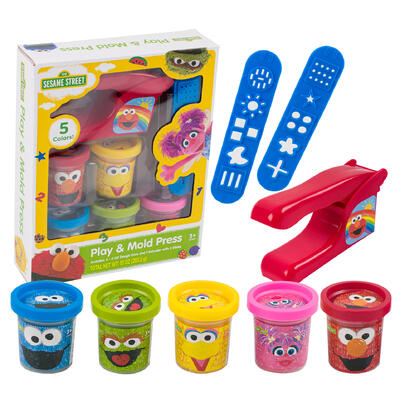sesame street play and mold set - 8pc - -- 8 per case