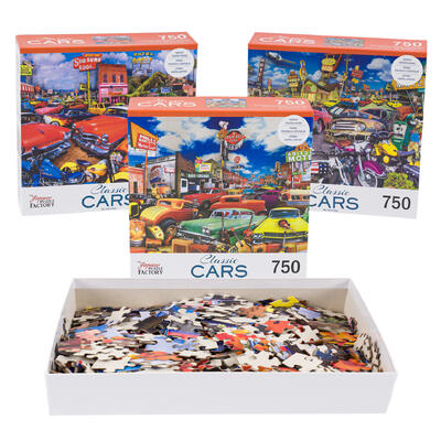 classic cars puzzle - 750 pieces -- 6 per case