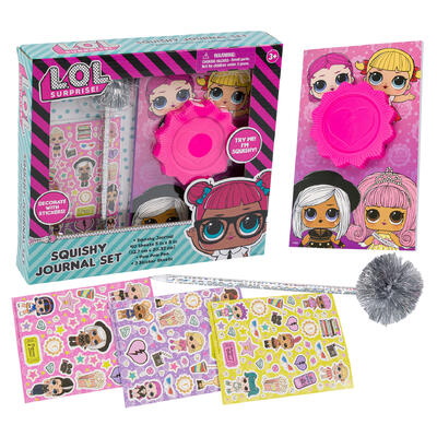 lol surprise! 44pc squishy journal set -- 12 per case