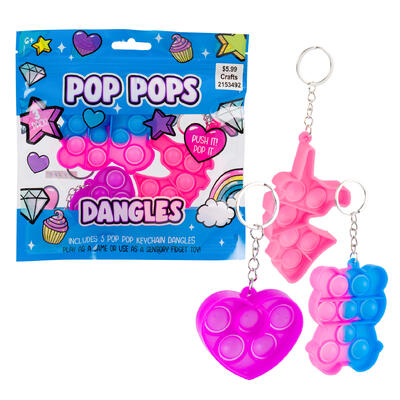 pop pops bubble keychains - -- 12 per case