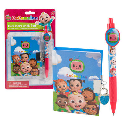 cocomelon 3pc diary set with pen -- 12 per case