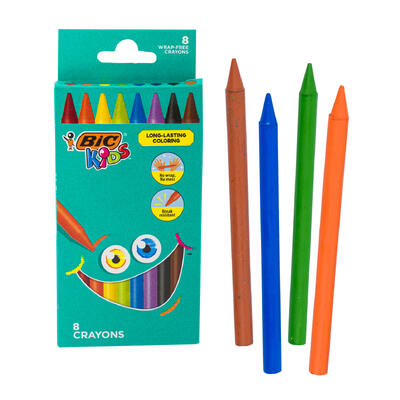 bic crayons 8 count - assorted colors -- 36 per case