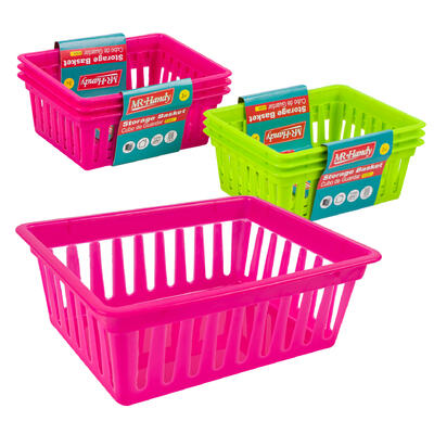 mr. handy 3pc plastic storage basket- 6.6 -- 48 per case