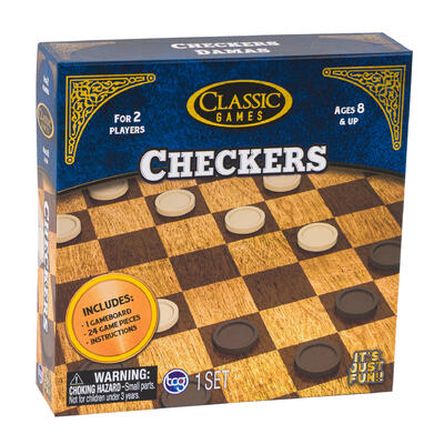 classic checkers game -- 12 per case