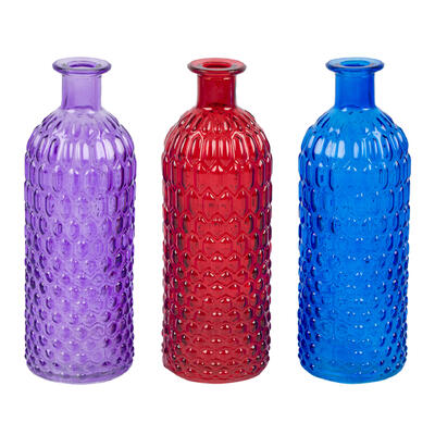glass vase- 8 h- 3 assortments -- 24 per case