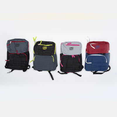 multi compartment backpack- 18 - assorted colors -- 24 per case