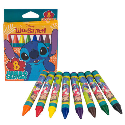 disney lilo and stitch 8ct jumbo crayons -- 24 per case