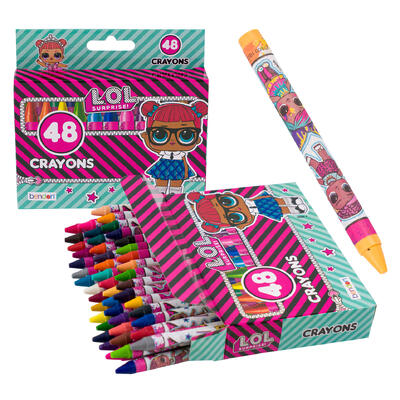 lol surprise 48ct crayons -- 24 per case